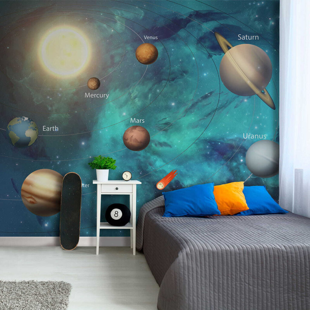 Planets and a rocket — interior 1