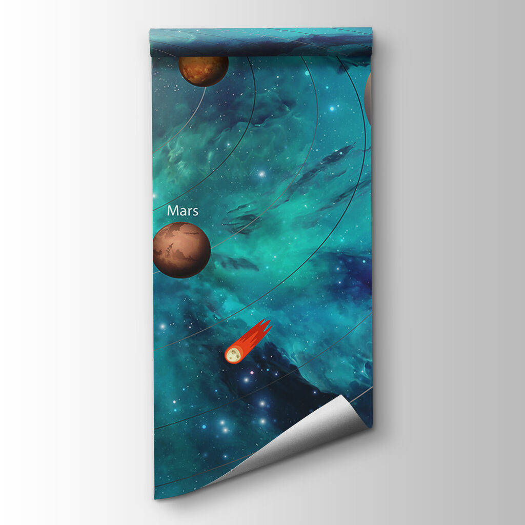 Planets and a rocket — product view