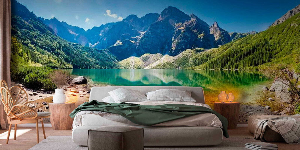 Mountain lake between cliffs — interior 2