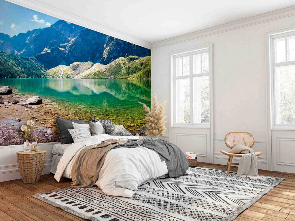 Mountain lake between cliffs — interior 3