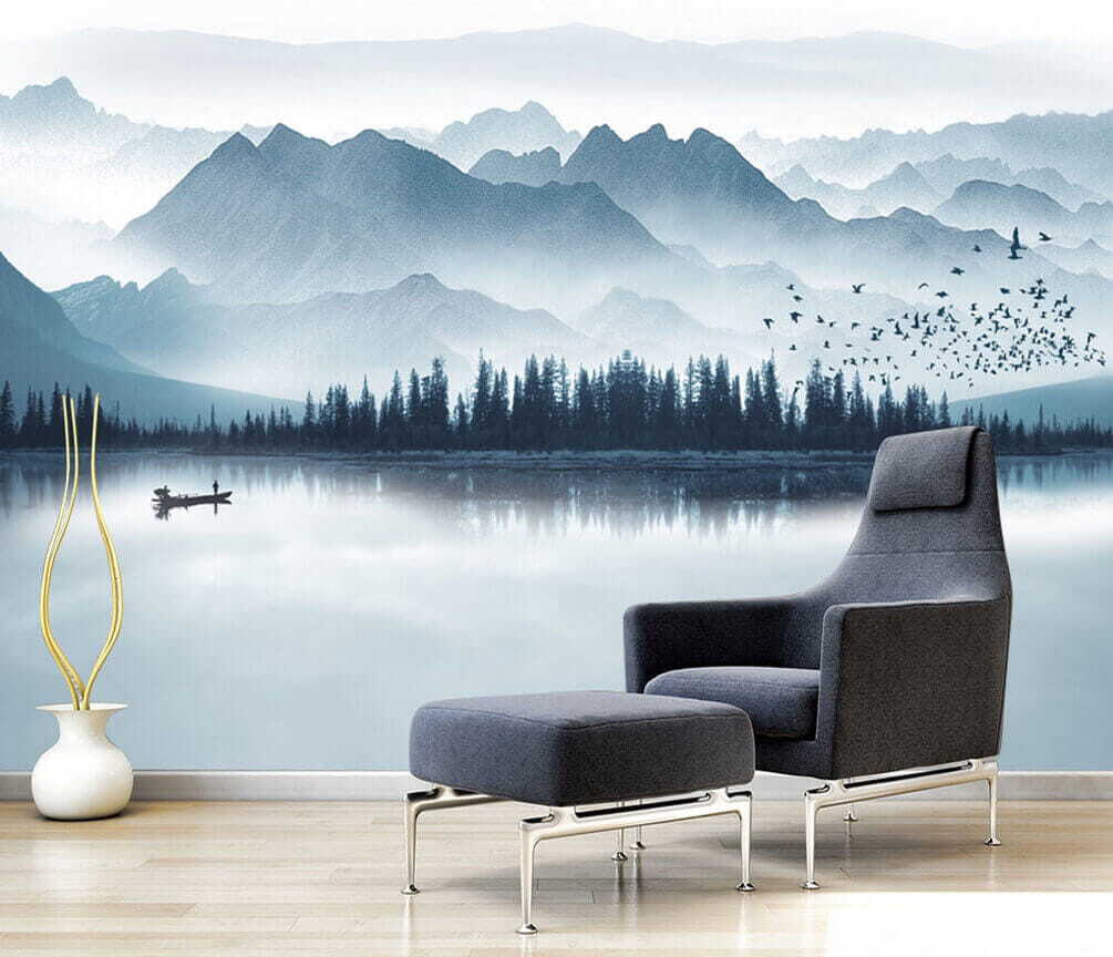 Boat on mountain lake — interior 6