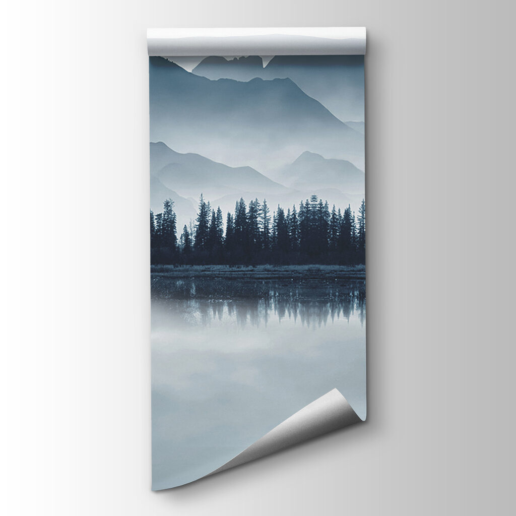 Boat on mountain lake — product view