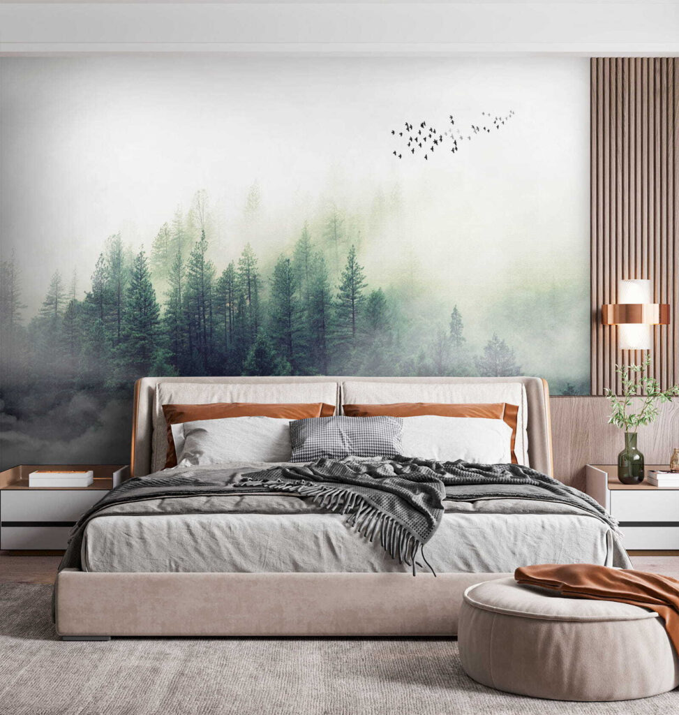 Small pines in mist — interior 4