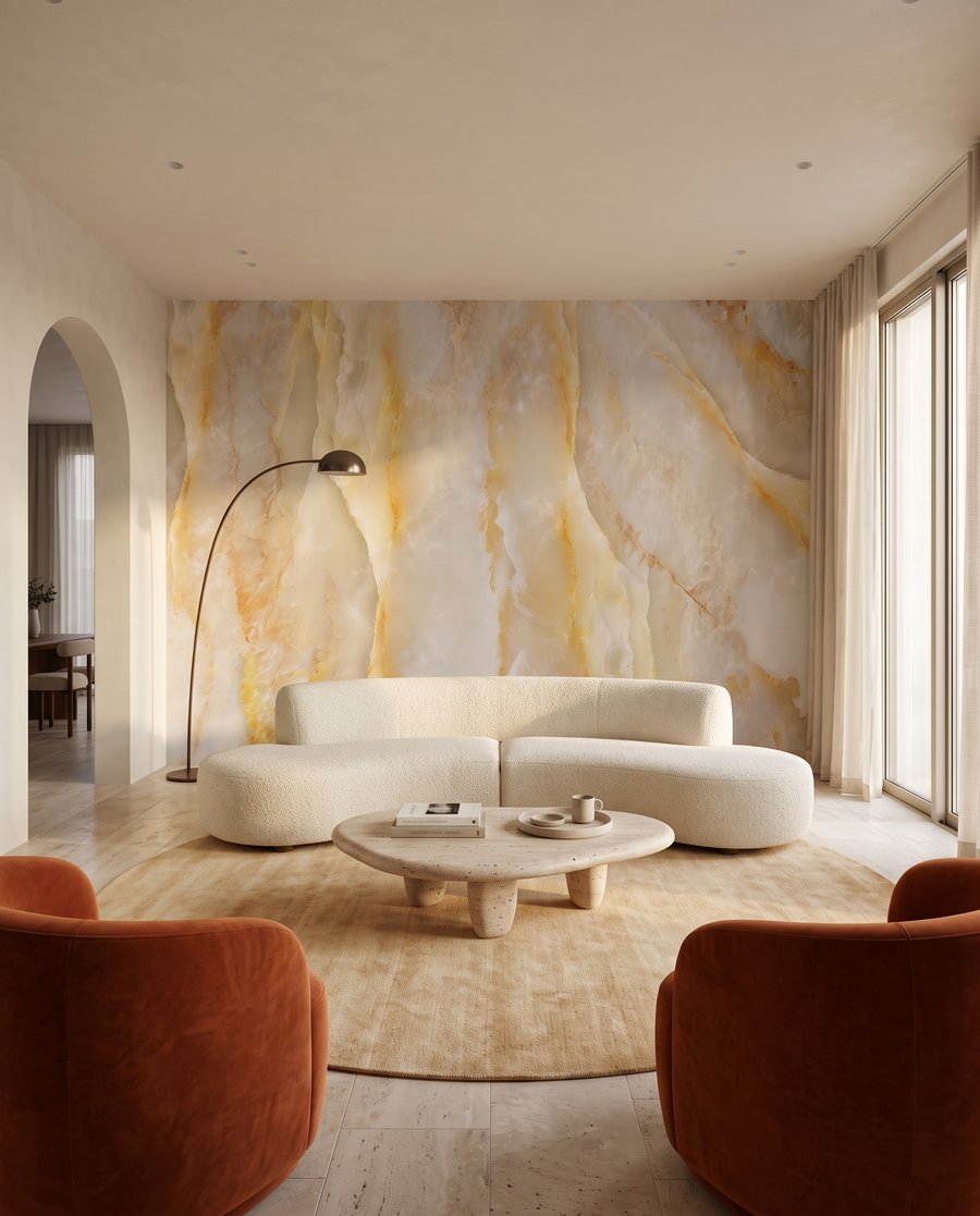Gilded Stone Veins in an interior