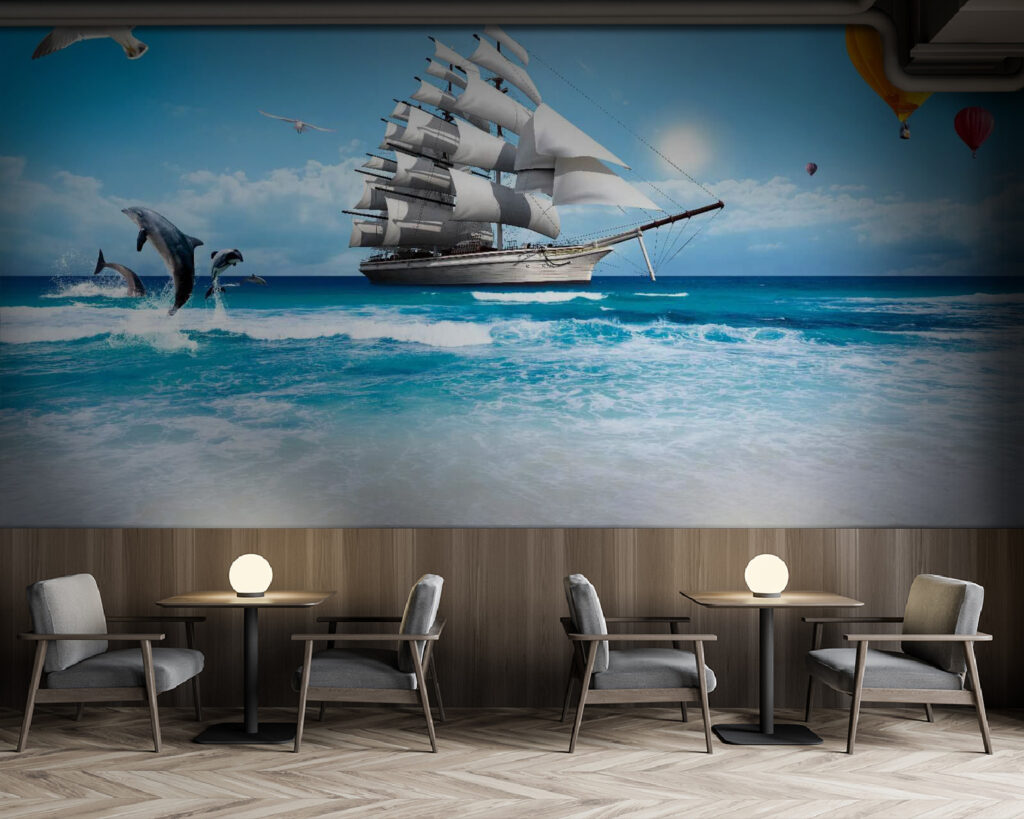 Sailing ship and balloons — interior 2