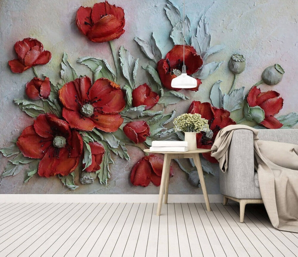Poppy Still Life in an interior