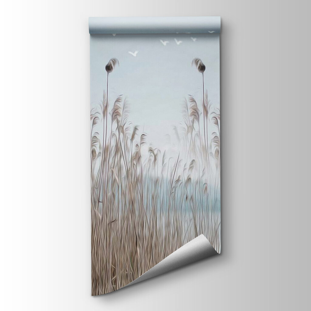 Birds above dry reeds — product view