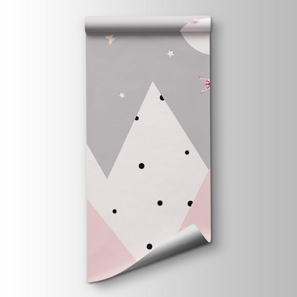 Pink mountains with dots — product view