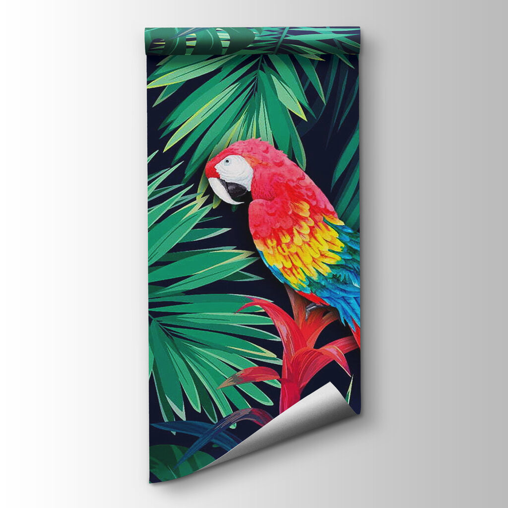 Macaws among jungle leaves — product view
