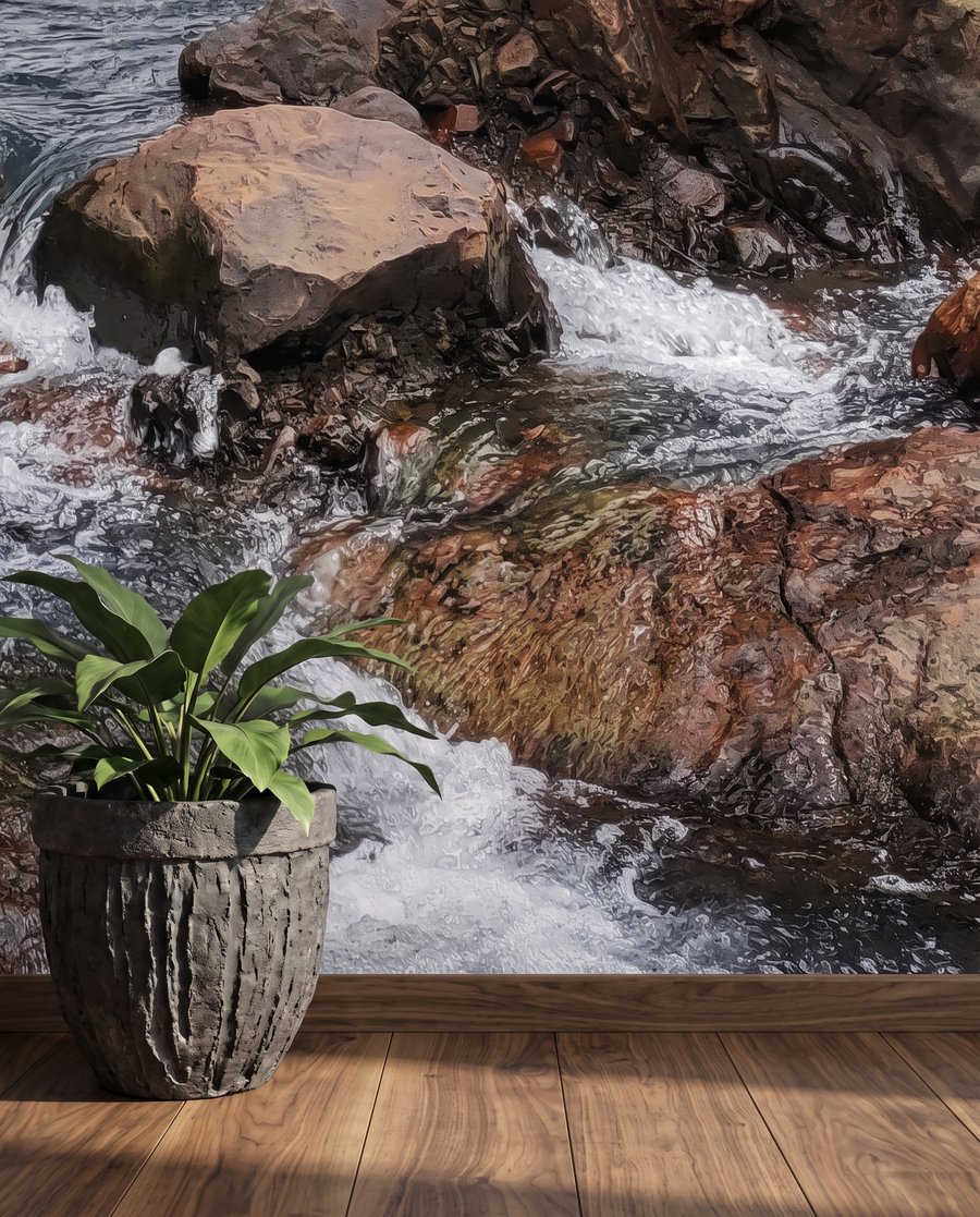 Woodland Waterfall — detail