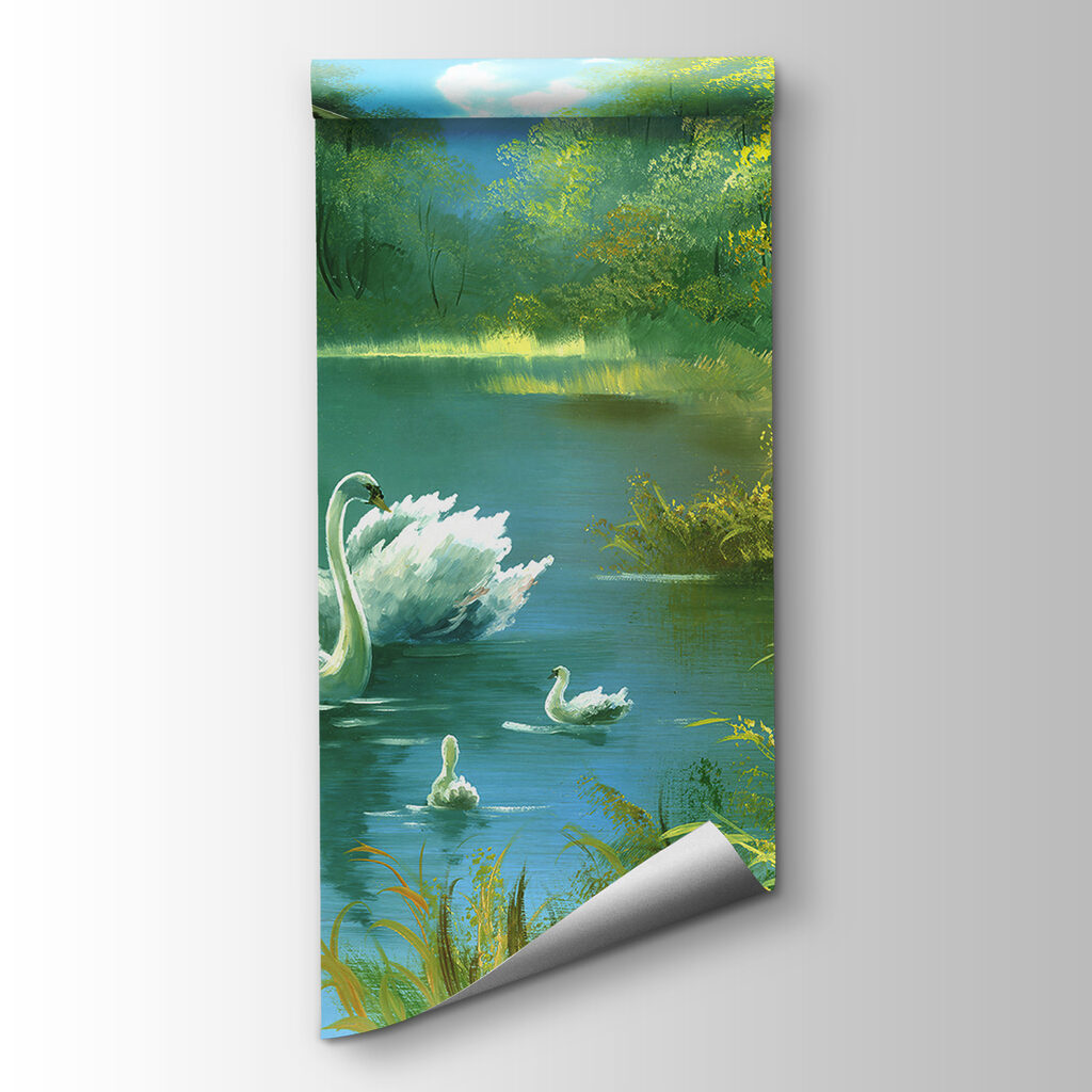 Swans on a pond — product view
