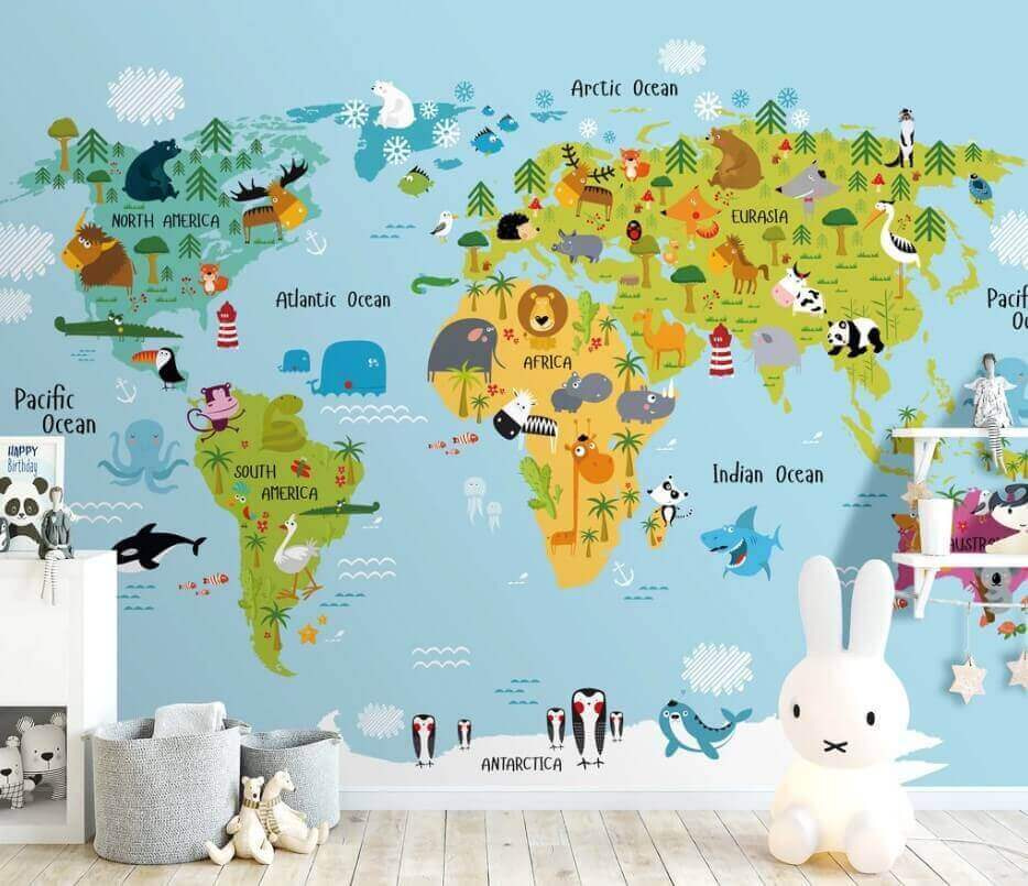 Animals on a map — interior 1