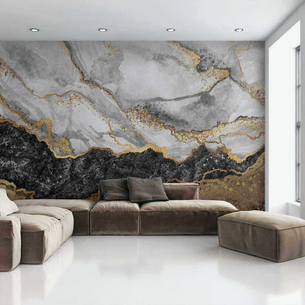 Marble split by gold — interior 2