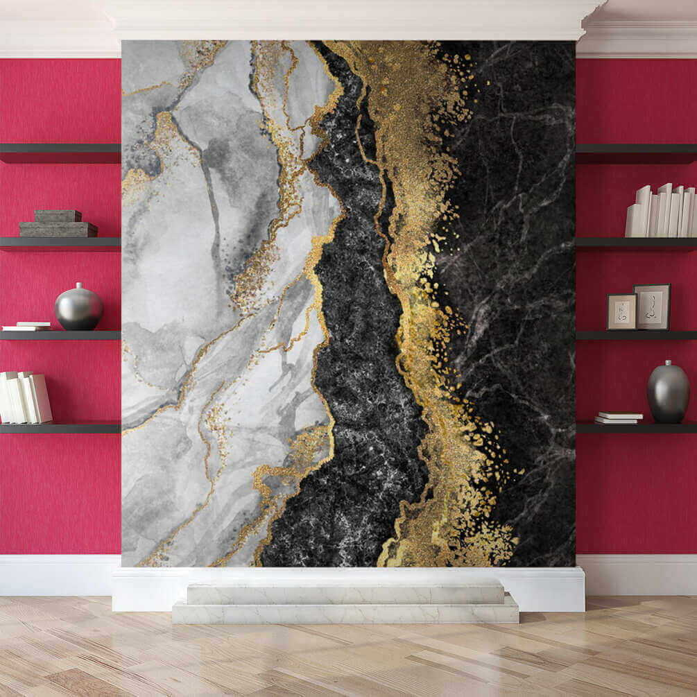 Marble split by gold — interior 4