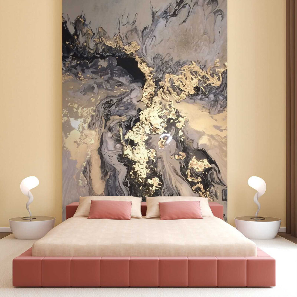 Dark paint, gold splashes — interior 2