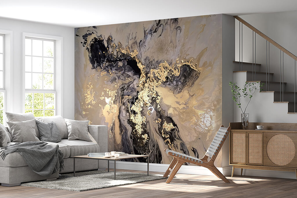 Dark paint, gold splashes — interior 10