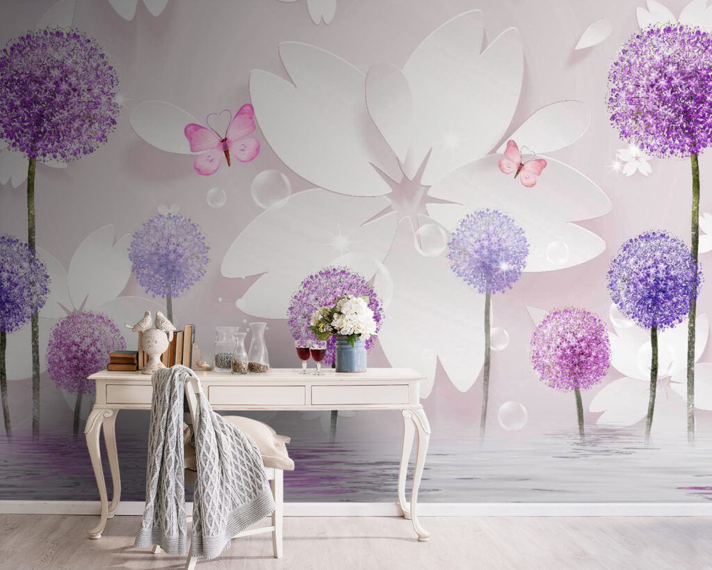 Round flowers among butterflies — interior 4