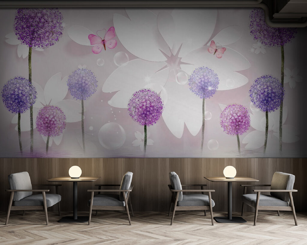 Round flowers among butterflies — interior 5