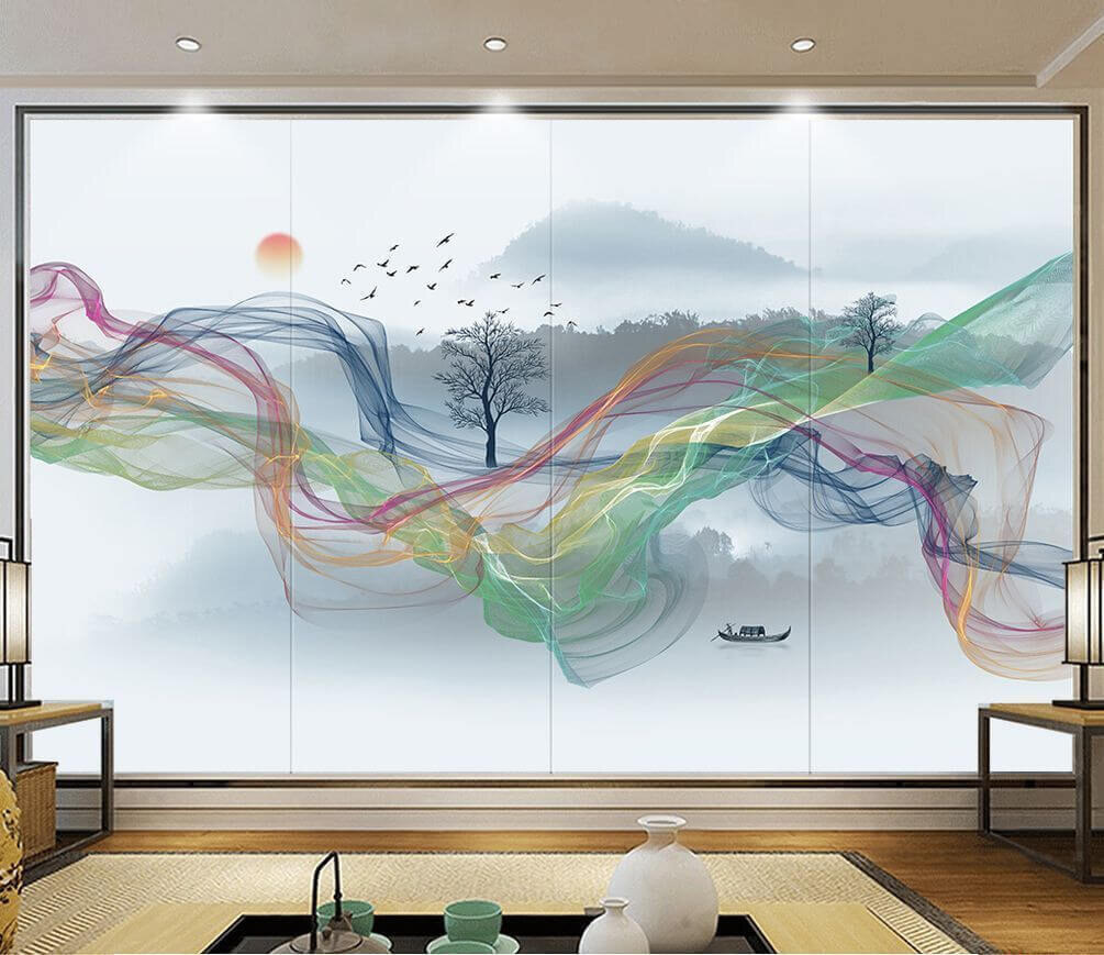 Ribbons in mountain mist — interior 1