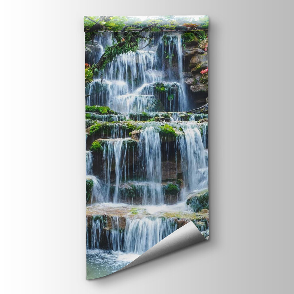 Waterfall over leafy steps — product view