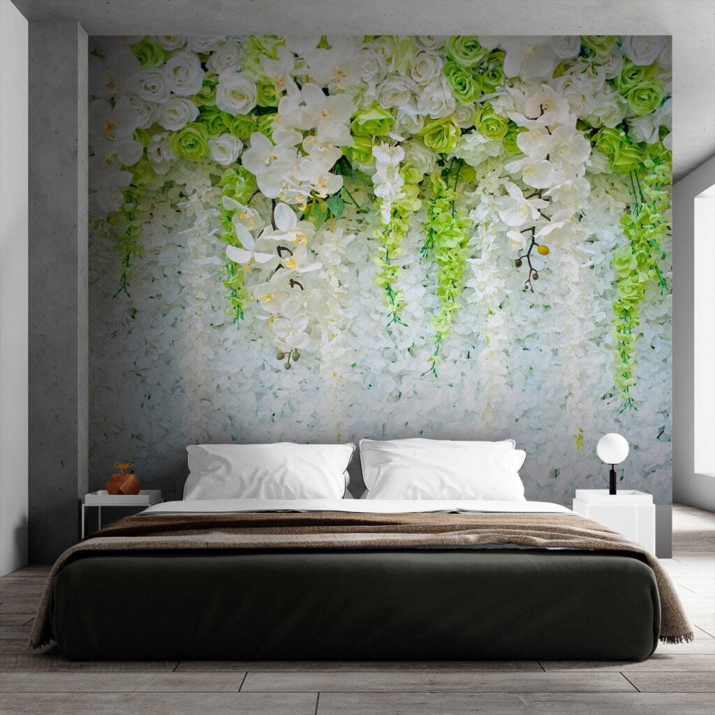 White flower clusters hanging — interior 2