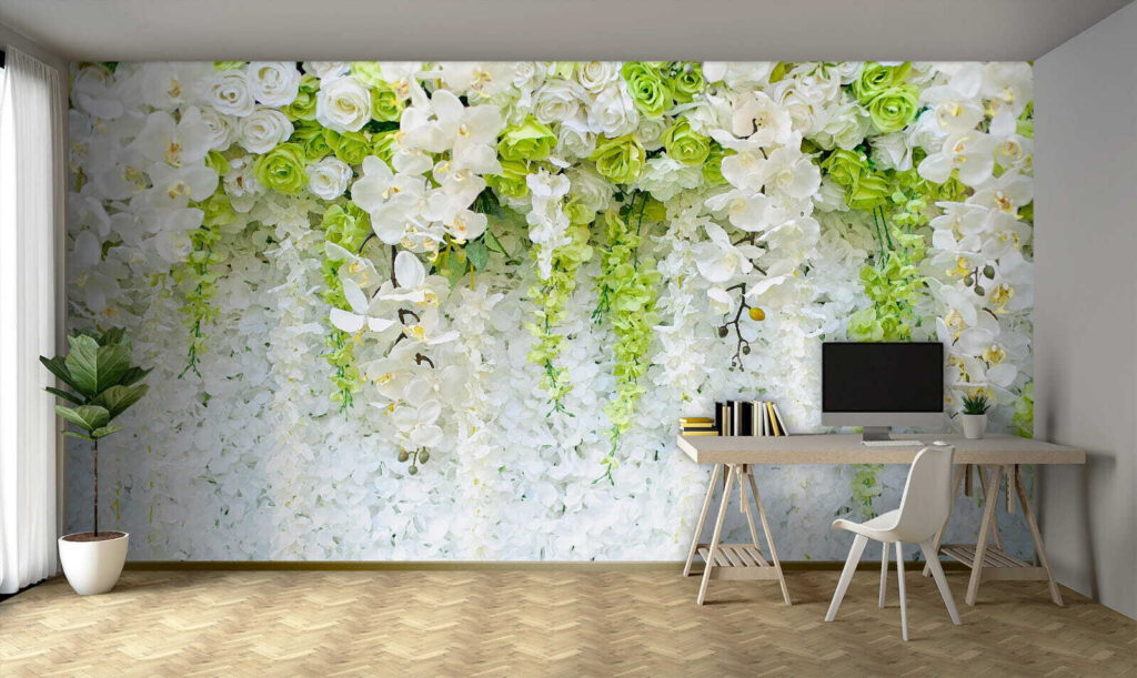 White flower clusters hanging — interior 1