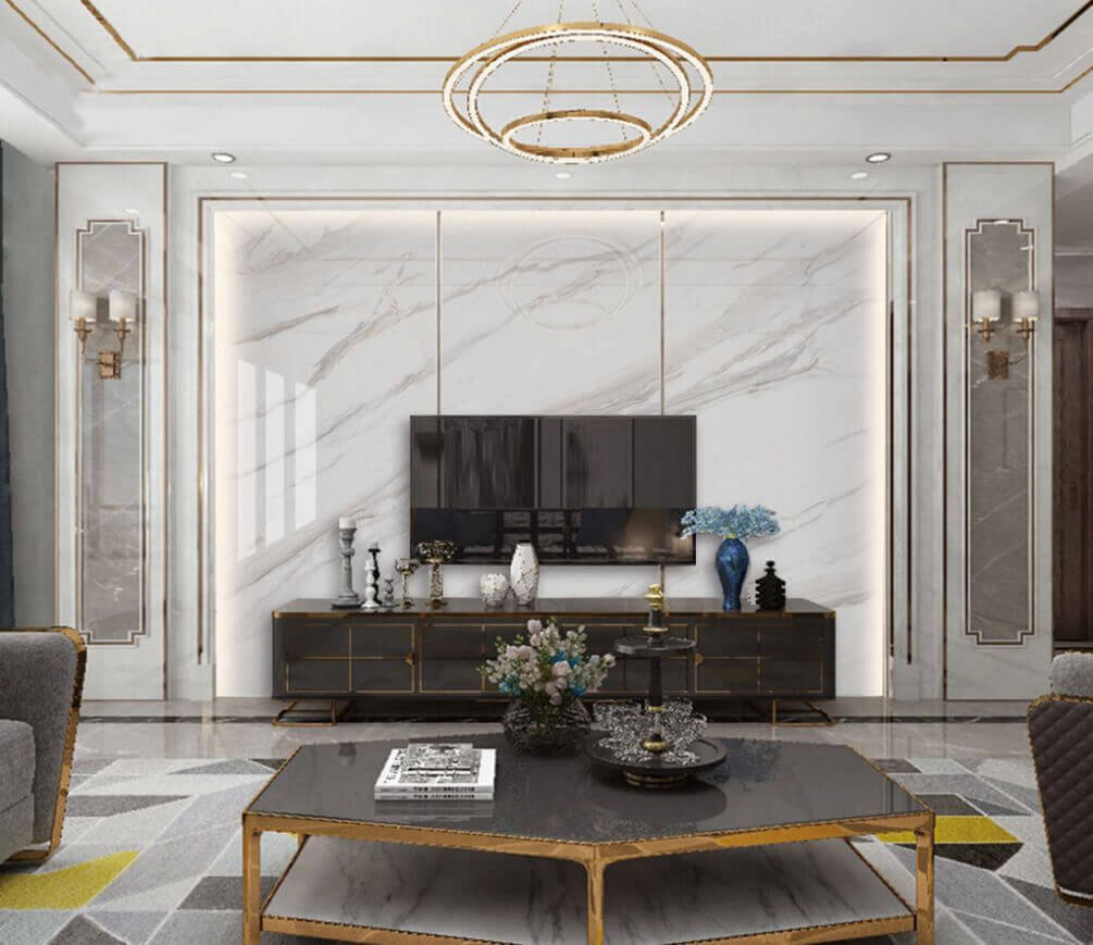 Diagonal veins in cream — interior 1