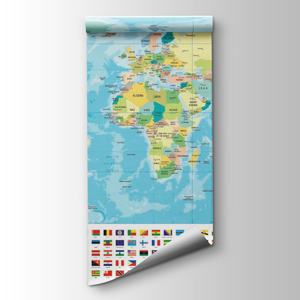 World map with flags — product view