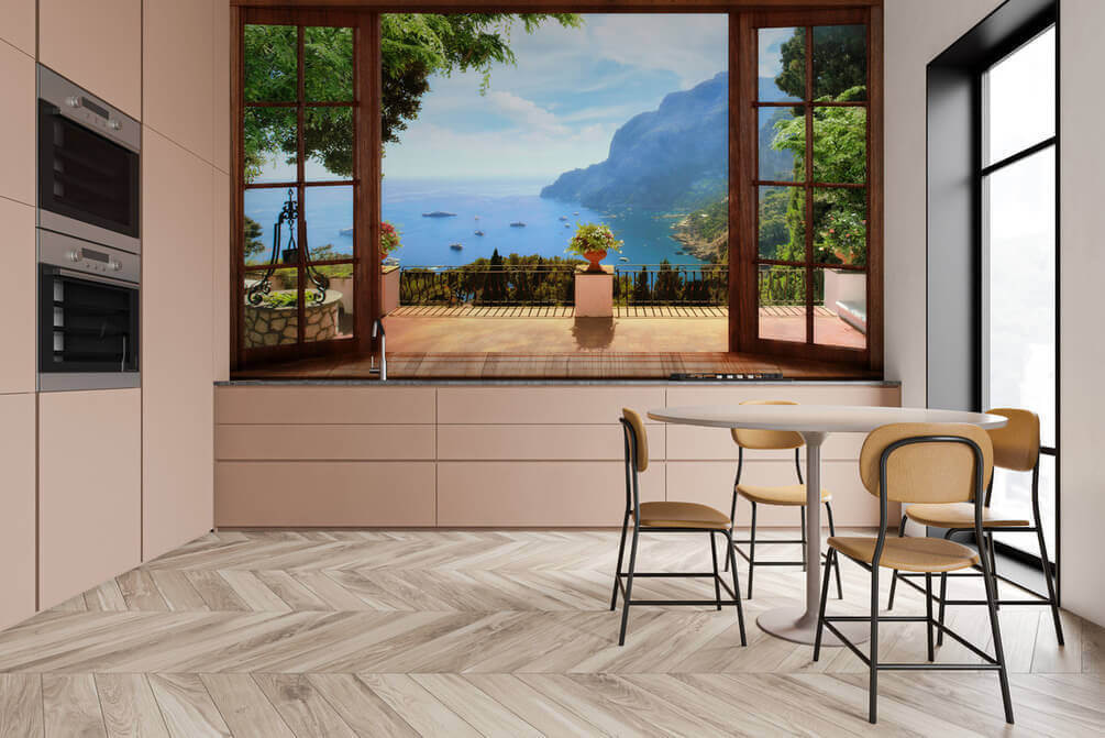 Balcony behind wooden doors — interior 3