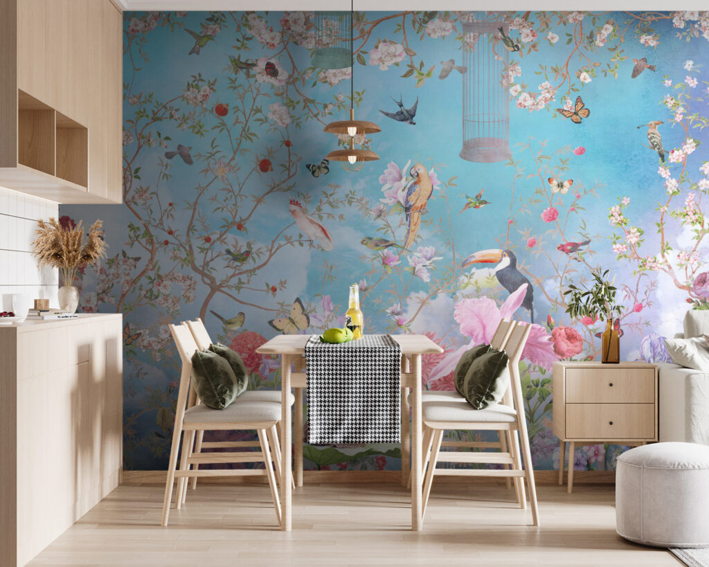 Flower garden with birds — interior 5