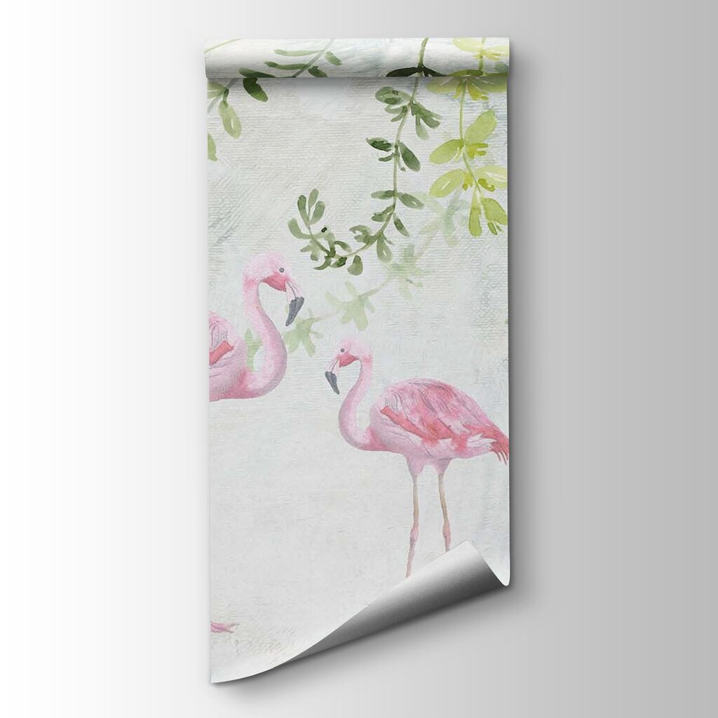 Flamingos under hanging vines — product view