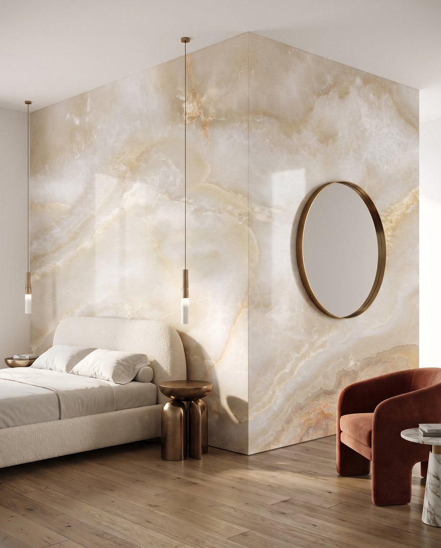 Golden Marble in an interior
