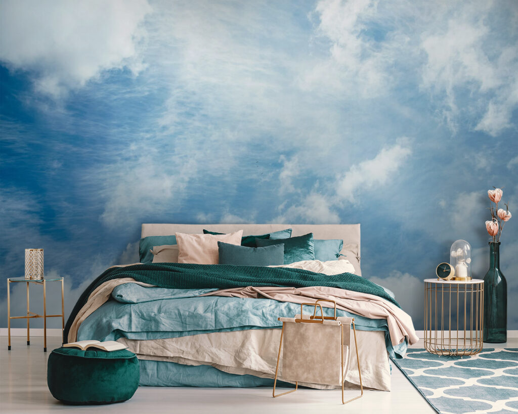 Cloud trails in blue — interior 2