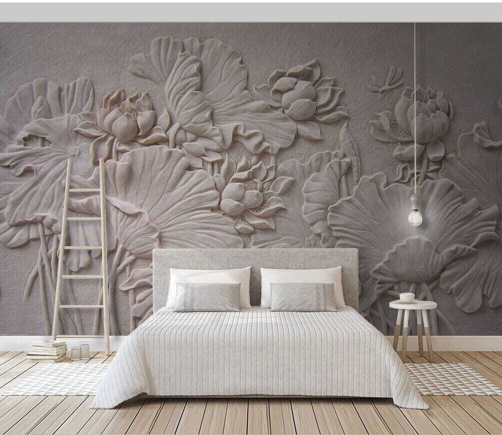 Flowers in pale relief — interior 1