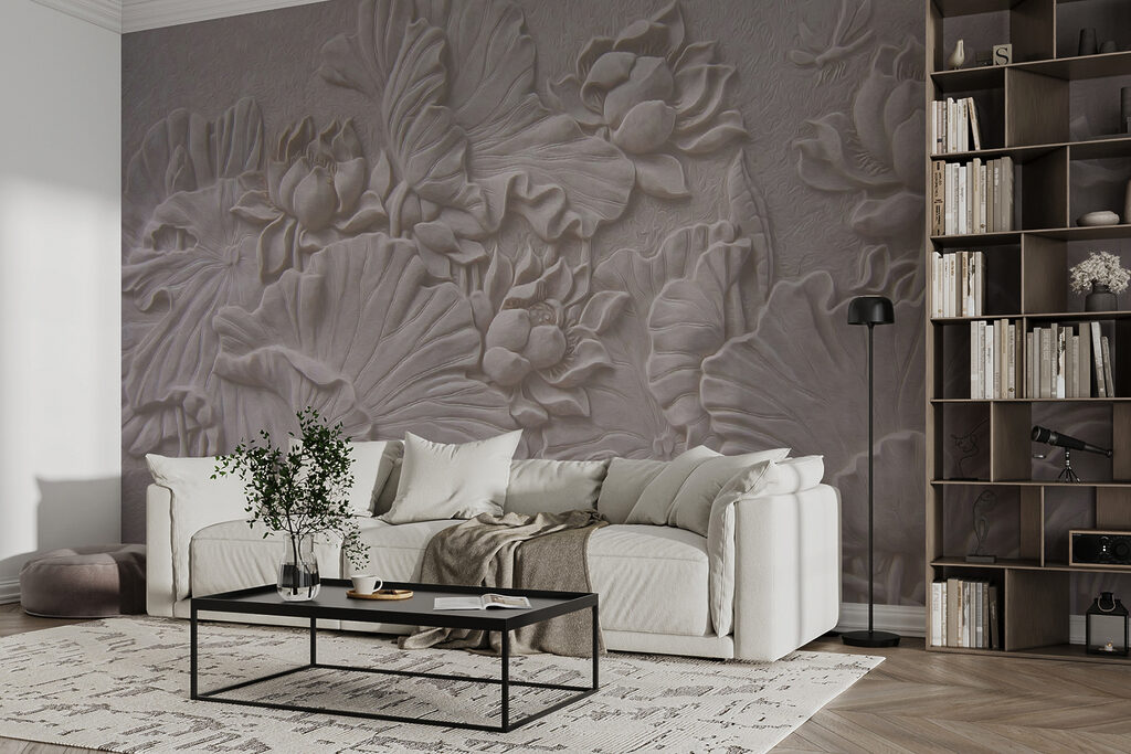 Flowers in pale relief — interior 2