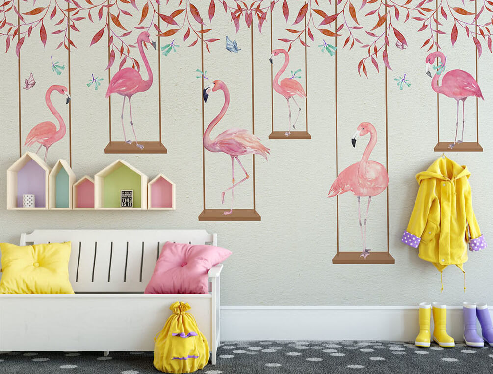 Flamingo Swings in an interior