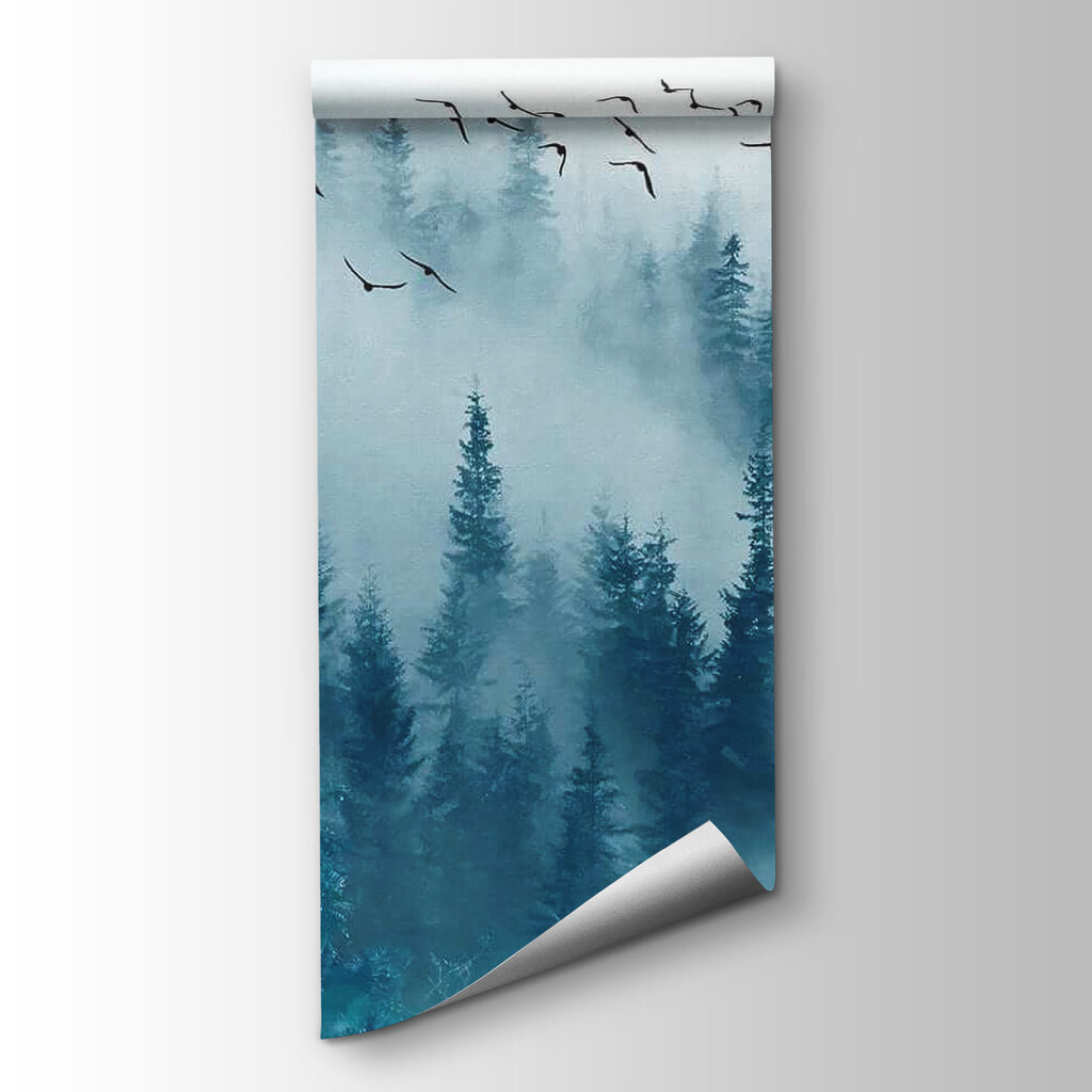 Birds over blue mist — product view