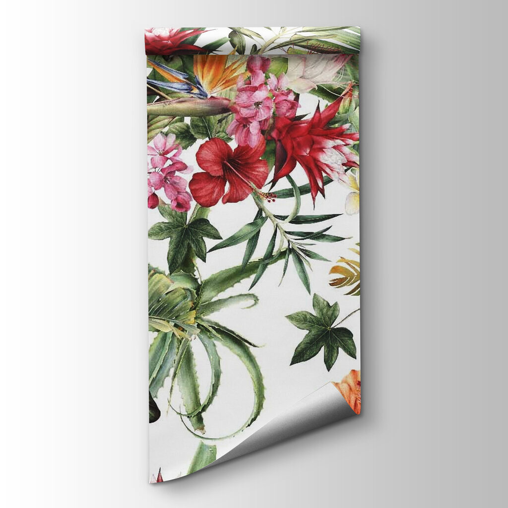 Tropical flowers on white — product view