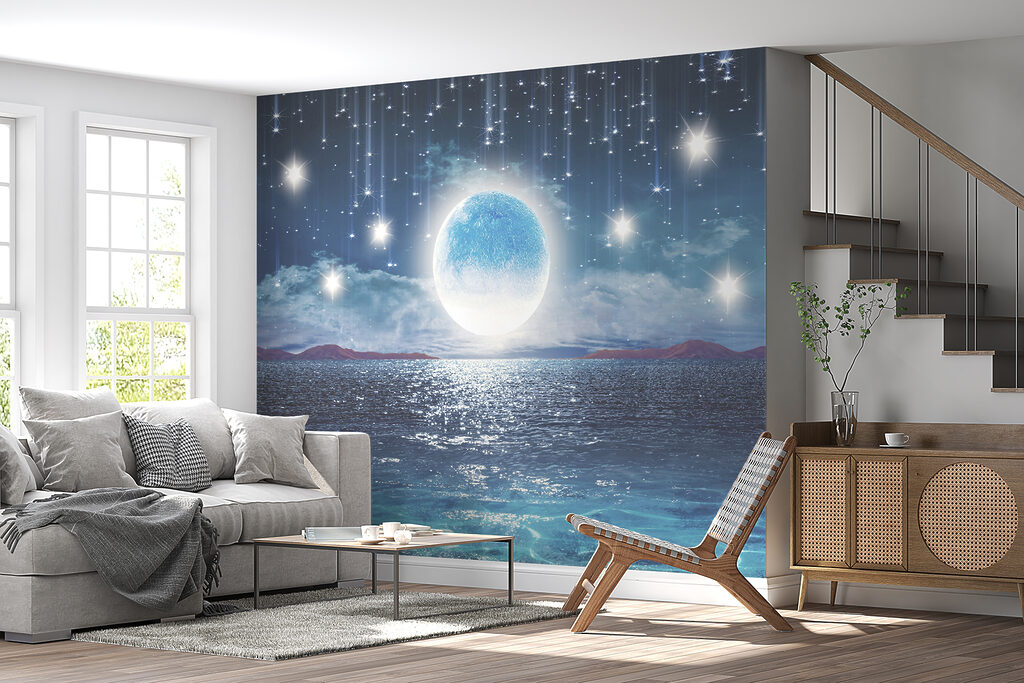 Moonlight on blue sea — interior 2