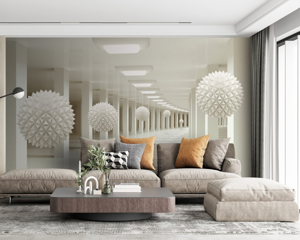 Sculptural Hallway in an interior