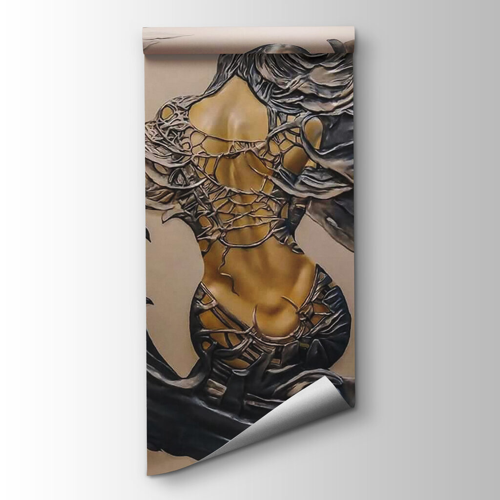 Winged figure in ornament — product view