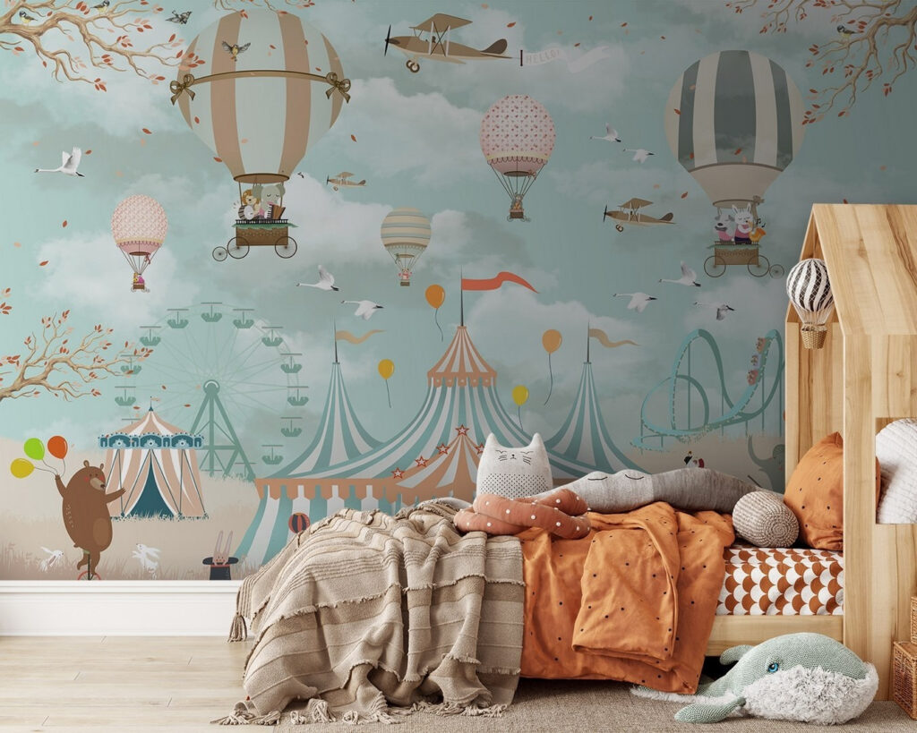 Balloons above circus animals — interior 6
