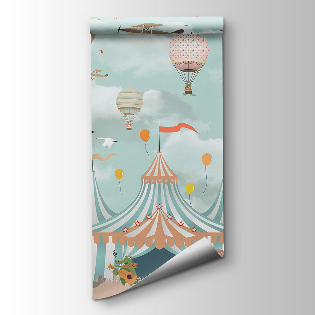 Balloons above circus animals — product view