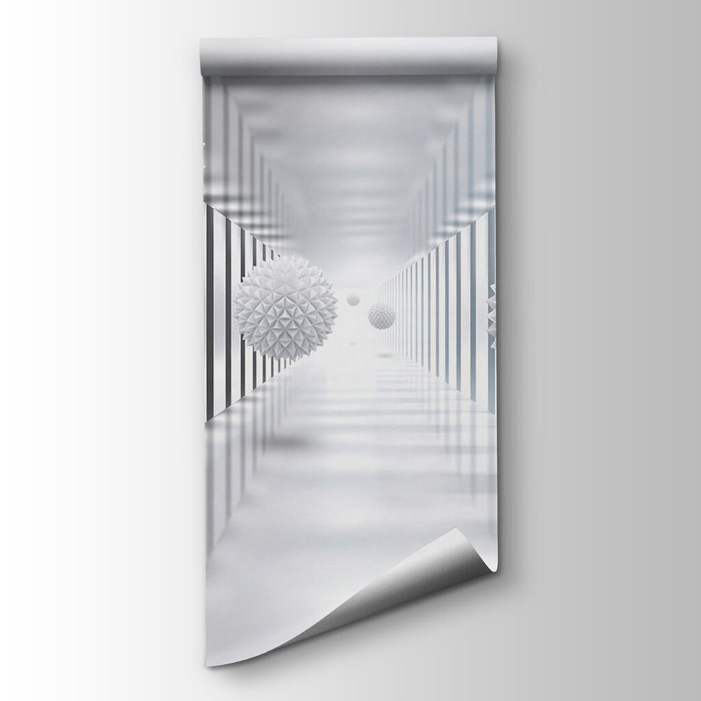 Faceted balls in colonnade — product view