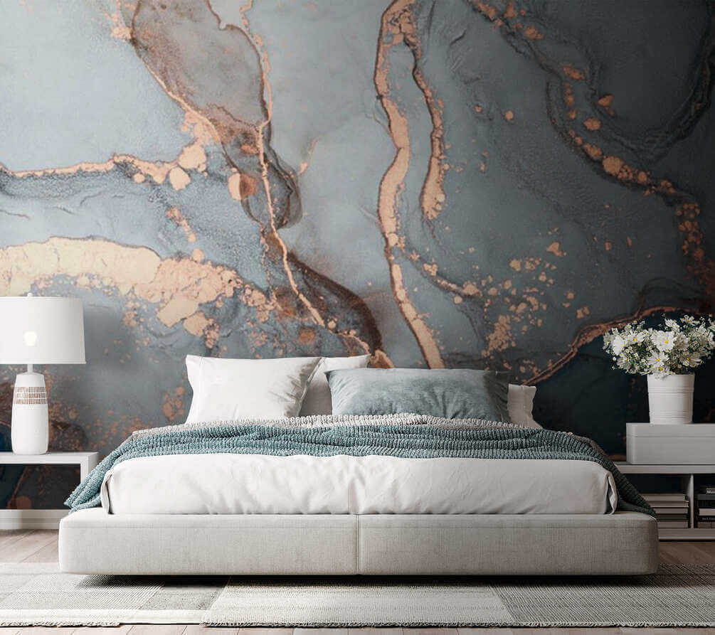 Copper veins in grey — interior 2