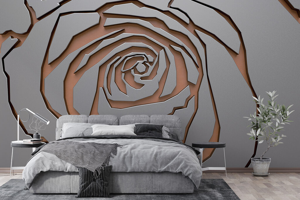Rose in angular outlines — interior 6