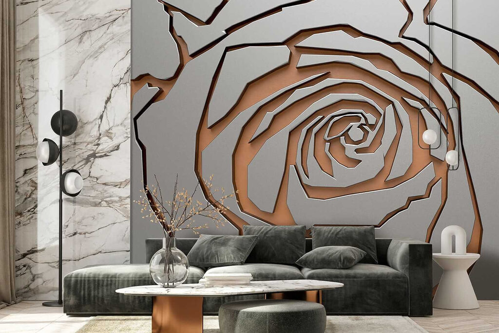 Rose in angular outlines — interior 7