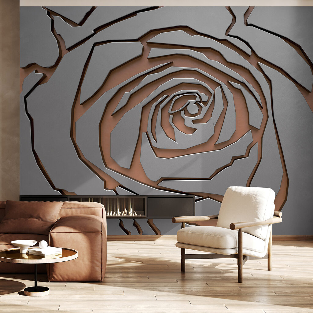 Rose in angular outlines — interior 9