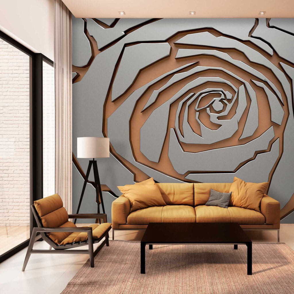 Rose in angular outlines — interior 3