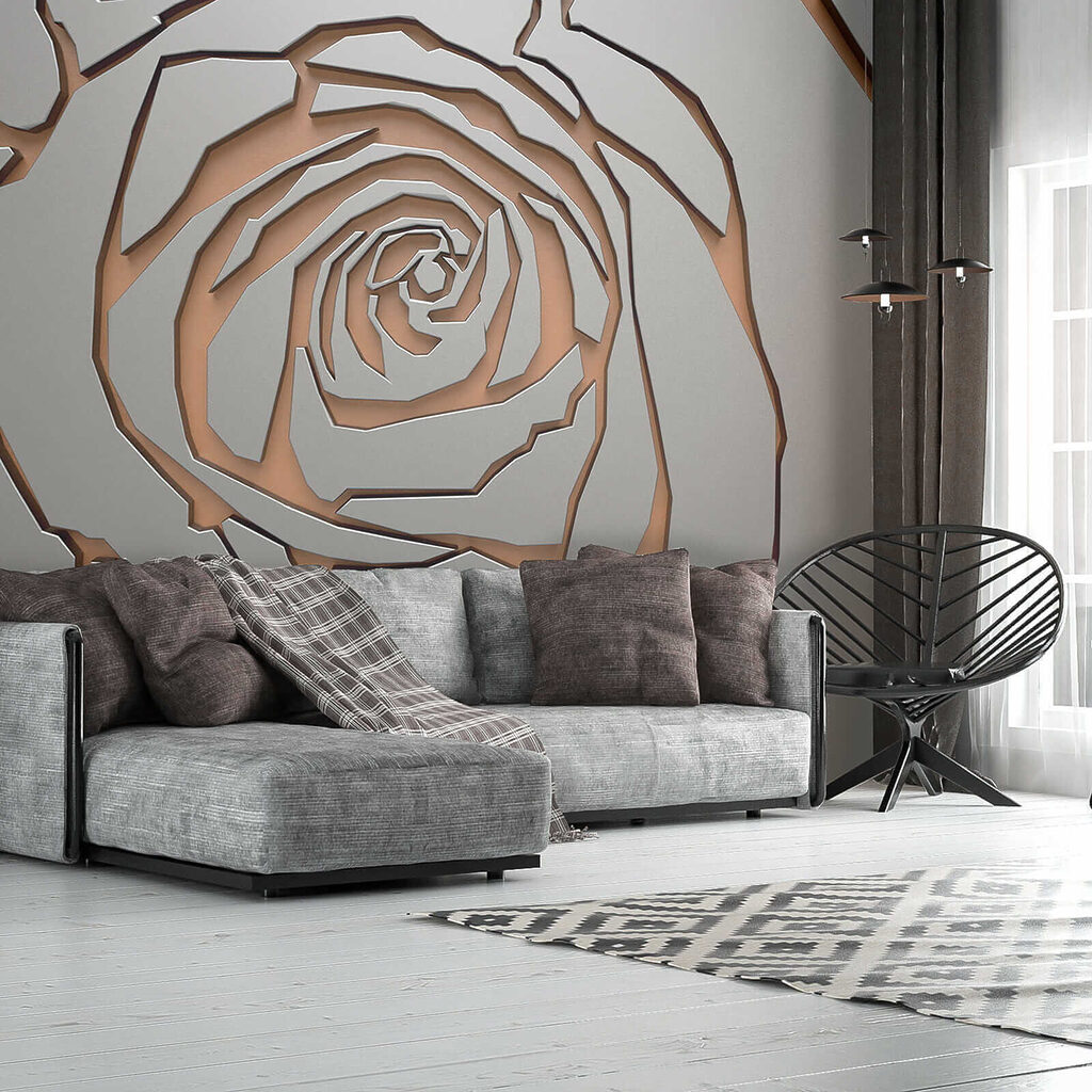 Rose in angular outlines — interior 8